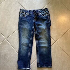 Miss Me Dark Blue Ankle Jeans